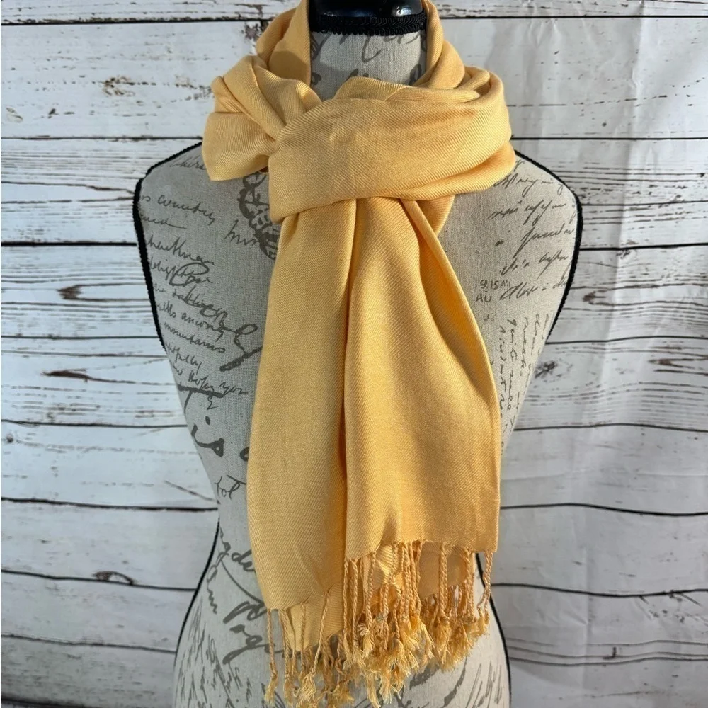Pashmina by Ashley Cooper Light Orange Scarf/Shawl